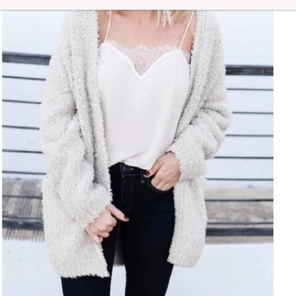 VINCE Teddy Bear Cardigan Jacket
